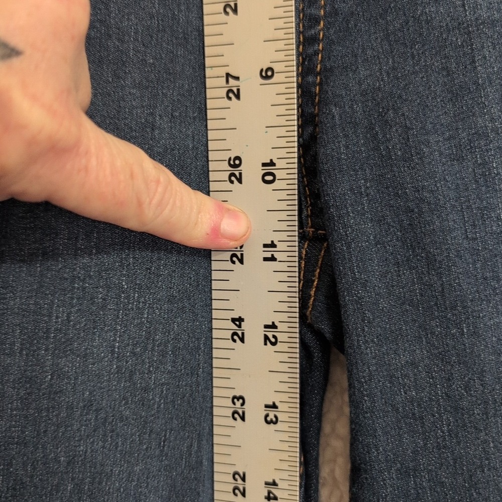 Sincerely Jules Dark Blue High-Rise‎ Flare Distressed Jeans Size 9/29 - Picture 8 of 11